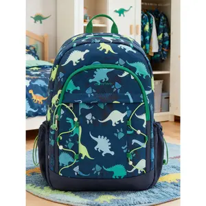 Kids Backpack for Kindergarten – Water Resistant Dinosaur Boys Bookbag, Ideal for Ages 3-6