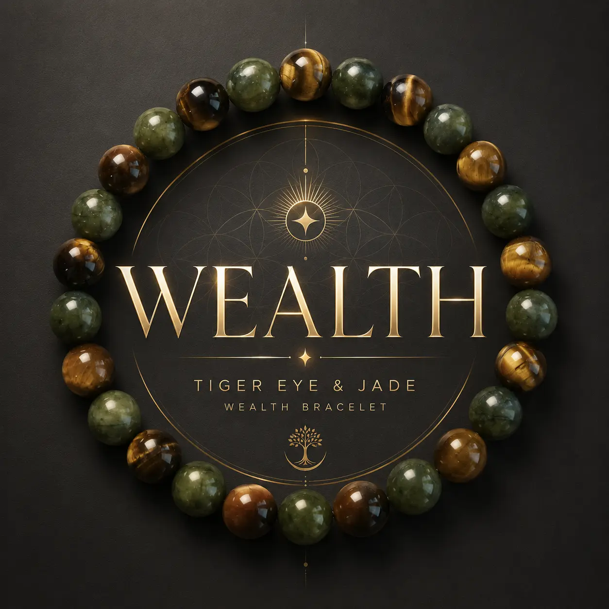Premium Money  Bracelet - Chinese Jade, Tiger Eye & Colorblock Crystal Beaded, Blue Friendship, Protection & Encouragement Gift, Fashion Artificial Jewelry, Jade Bracelet Bangle, Premium Bracelet