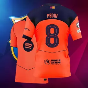 8# Pedri 25-26 Season 3rd Away Short Sleeve Soccer Jersey Fans Version Football Jersey