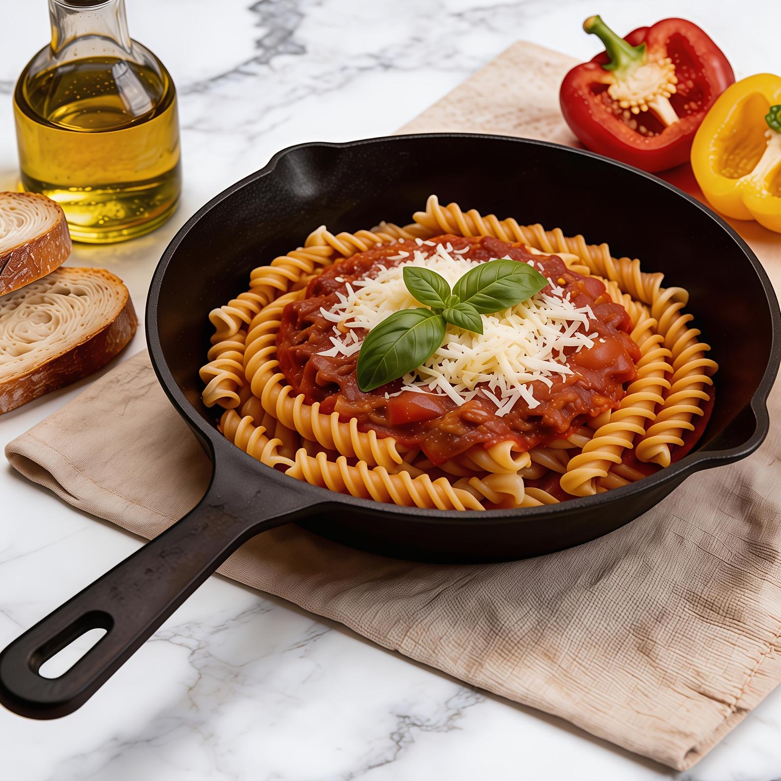 3pcs Heavy-Duty Cast Iron Skillet Pan Set - Pre-Seasoned Round Cookware with Stovetop & Even Heat Distribution, Featuring An Uncoated Skillet with A Handle, Versatile for Home Cooking, Outdoor Camping Grilling, Steaks, And Omelettes