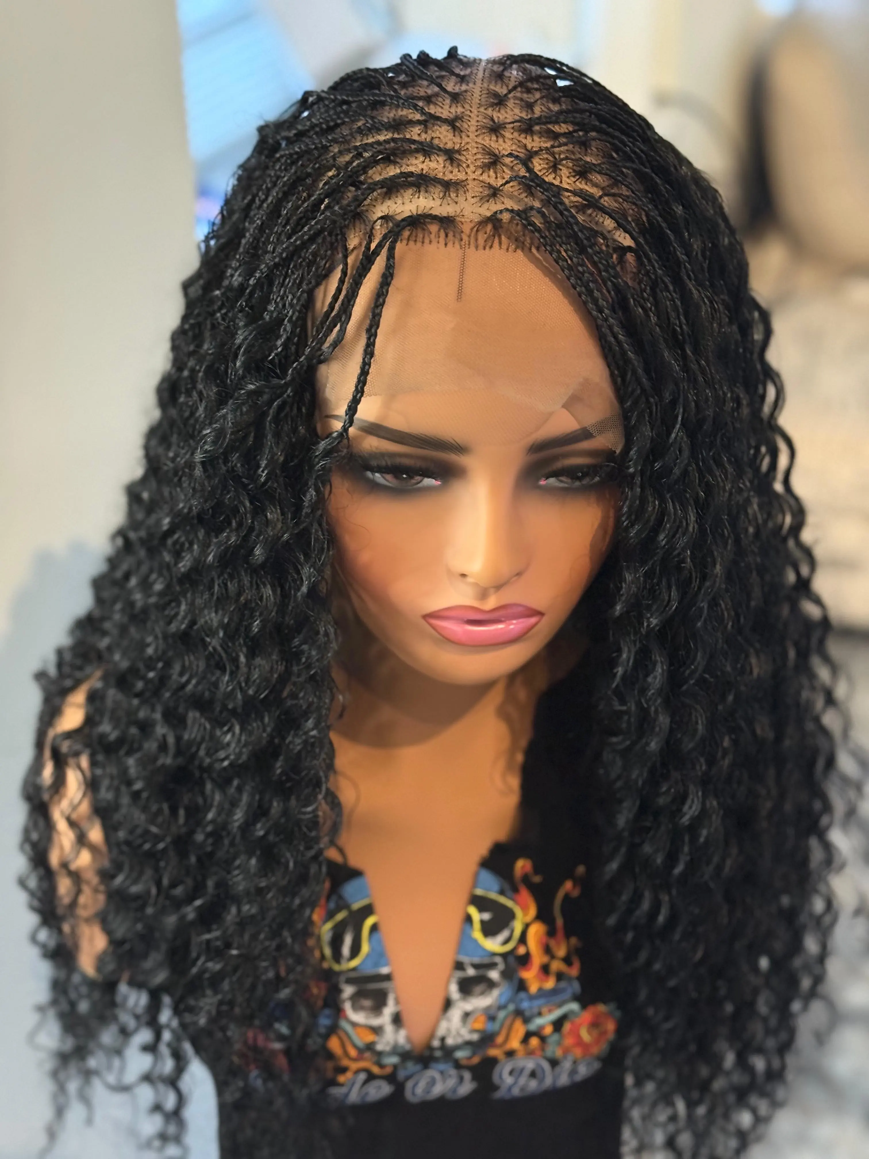 Full lace braided wig, ready to ship next day, braided for black women, holiday gift ideas