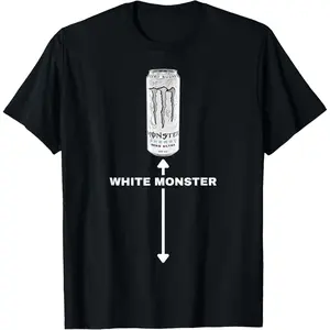 White Monster Funny Joke Man Friends T-Shirt