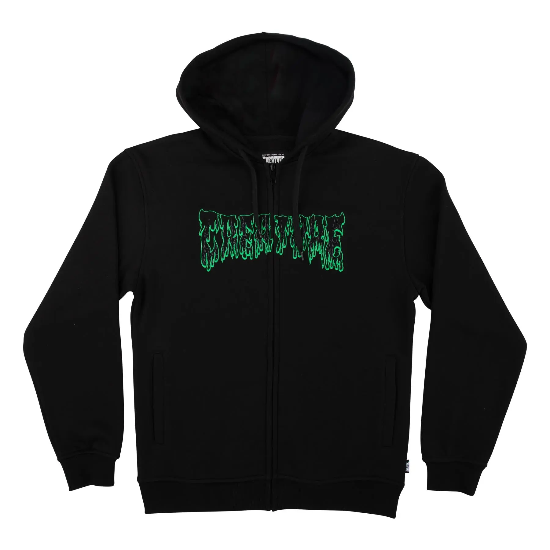 Creature Skateboards Hoody Hesher Flame Zip Black