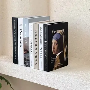 7-Piece Set Scandinavian Light Luxury Artificial Fake Books for Interior Decor, Soft Ambient Accessories for Cafes Hotels Homes, Photographic Props and Modeling Decor
