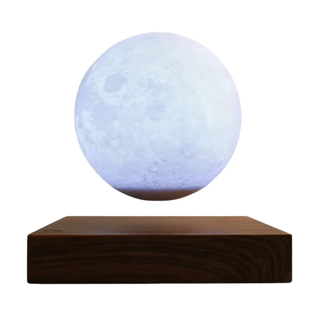 MAGECMOON Levitating Moon Lamp — A Modern Decorative Ambient Light with Color-Adjustable LED The Perfect Gift for Friends Family or Father’s Day Gift Led Decoration