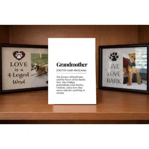 Tree-Themed Grandmother Definition MDF Plaque, 4x6 Gift-Ready Home Decor Sign with Box, Handcrafted Plaques & Signs for Home Supplies