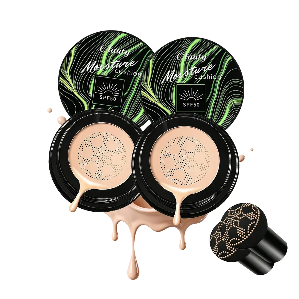 2pcs Air Cushion CC Cream SPF50| Lightweight, Hydrating&Natural Coverage for Smooth, Even Skin