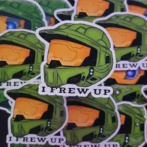 Halo Master Chief I Frew Up Meme Sticker
