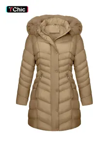 Women's Casual Long Sleeve Pocket Coat, Hooded Warm Fashion Outerwear, Fall & Winter Street Style