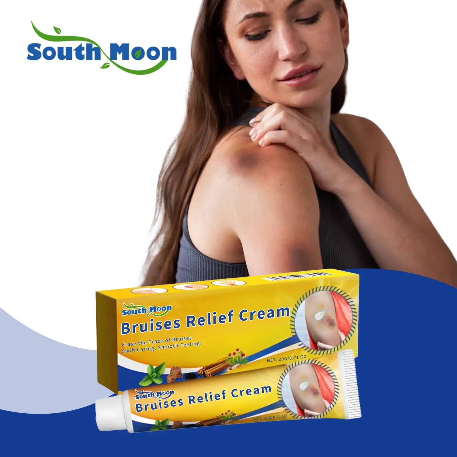 South Moon Joint Therapy Cream for Deep Hydration - Soothing Healing Treatment & Moist Body Lotion with Aloe, Lavender & Calendula