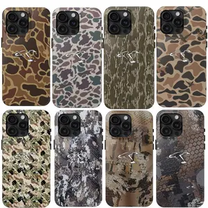 Vintage Old School Southern Camo Waterfowl Duck Hunting Heavy Duty Tough Phone Case Shockproof Drop Protection Durable Hard Cover Aesthetic Gift for iPhone 11 12 13 14 15 16 17 Pro Max Plus