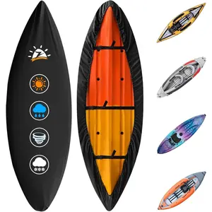 Kayak Cover 10 FT - 600D Canoe Cover for Outdoor Storage, Heavy Duty & , Fade-Resistant Kayak Accessory for Canoe, Paddle Board, SUP, Boat, and Kayaks