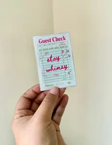 Stay Whimsy Guest Check Sticker