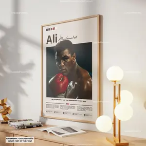 Muhammad Ali Poster, Ali Print Artwork, The Greatest Decor, Boxing Legend Poster, Boxing Print Gift Idea, Ali Boxing Fan Gift, Ali Wall Art ( Unframed - Print Only )