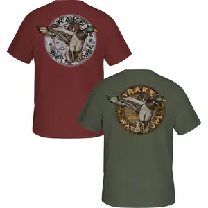 Drake Waterfowl Old School Camo Circle Mallard Short Sleeve T-Shirt.
