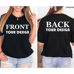 Personalized Front And Back Custom Text Shirt, Double Sided Custom Business Logo TShirt, Customize Your Own Design Tee , Special Gift Shirt