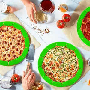 11in 1pc Silicone Pie Protectors ，Adjustable Bake Crust Protector ，Pie Crust Protector Cover， Kitchen Tool For Baking Pie Pizza, Fit 8-11Inch Pies
