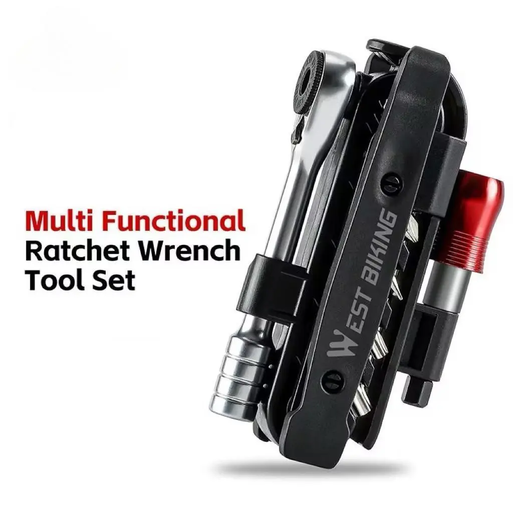 WEST BIKING Multifunctional Bike Wrench Tool Set, Magnetic Bar Bicycle Tools Kit, Versatile Cycling Gear Accessories