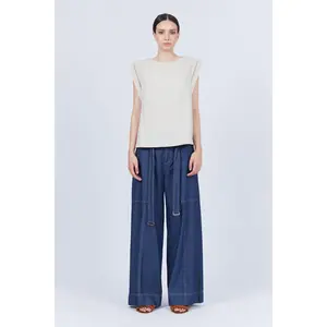 Regina Pima Cotton Knit Top | Beige