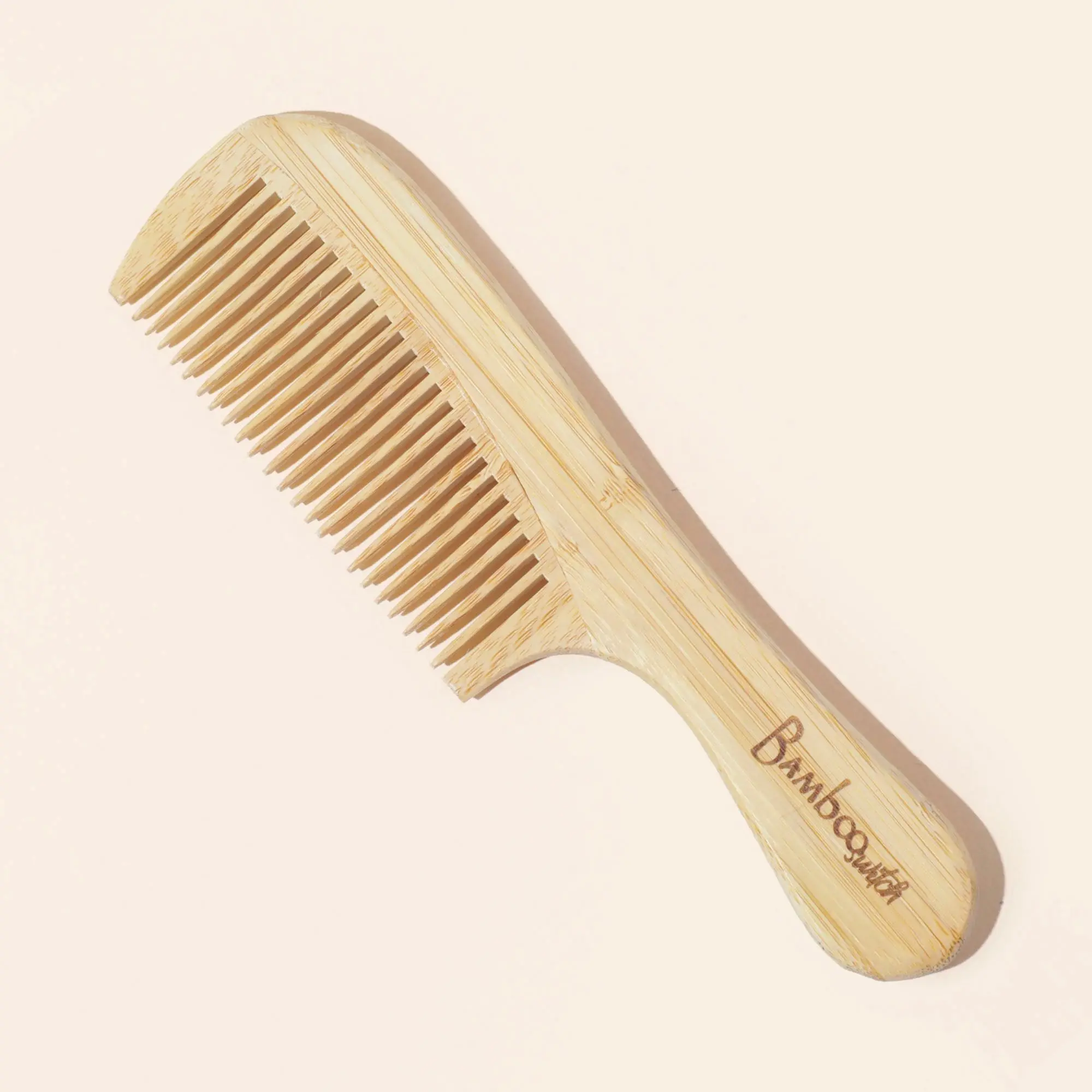 Bamboo Wide Tooth Comb with Handle | Pointed Tips Bamboo Wide Tooth Comb with Handle | Pointed Tips