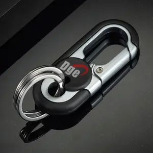 Men's Anti-Lost Keychain, Creative Bottle Opener Dual Ring Design, Business Waist Hanging Car Key Holder, Durable & Stylish Accessory, Portable Keychain