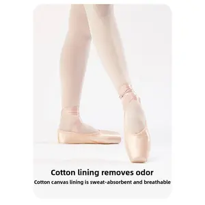 Ballet dance shoes adult women's pointe shoes practice shoes children's dance shoes satin straps girls ballet shoes