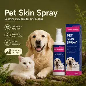 LOVE PET PROSPER Pet Skin Spray for Dogs & Cats, Gentle Itch Relief Spray for Hot Spots, Dry Skin, Irritation, Coat Care and Daily Grooming | COD