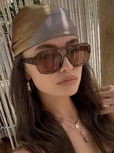 Unisex Vintage Trendy Tinted Lens Sunglasses, Retro Outdoor Sports Sunglasses, Fashionable Sunglasses for Men & Women for Everyday Use, Trendy Shades