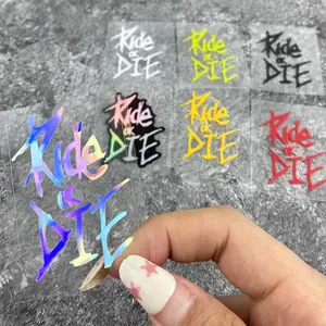 Ride Or Die Letter Pattern Car Sticker, Waterproof Vinyl Decal, Decorative Sticker for Bike Frame, Helmet, Motorbike Fuel Tank, Car Window, Outdoor Riding