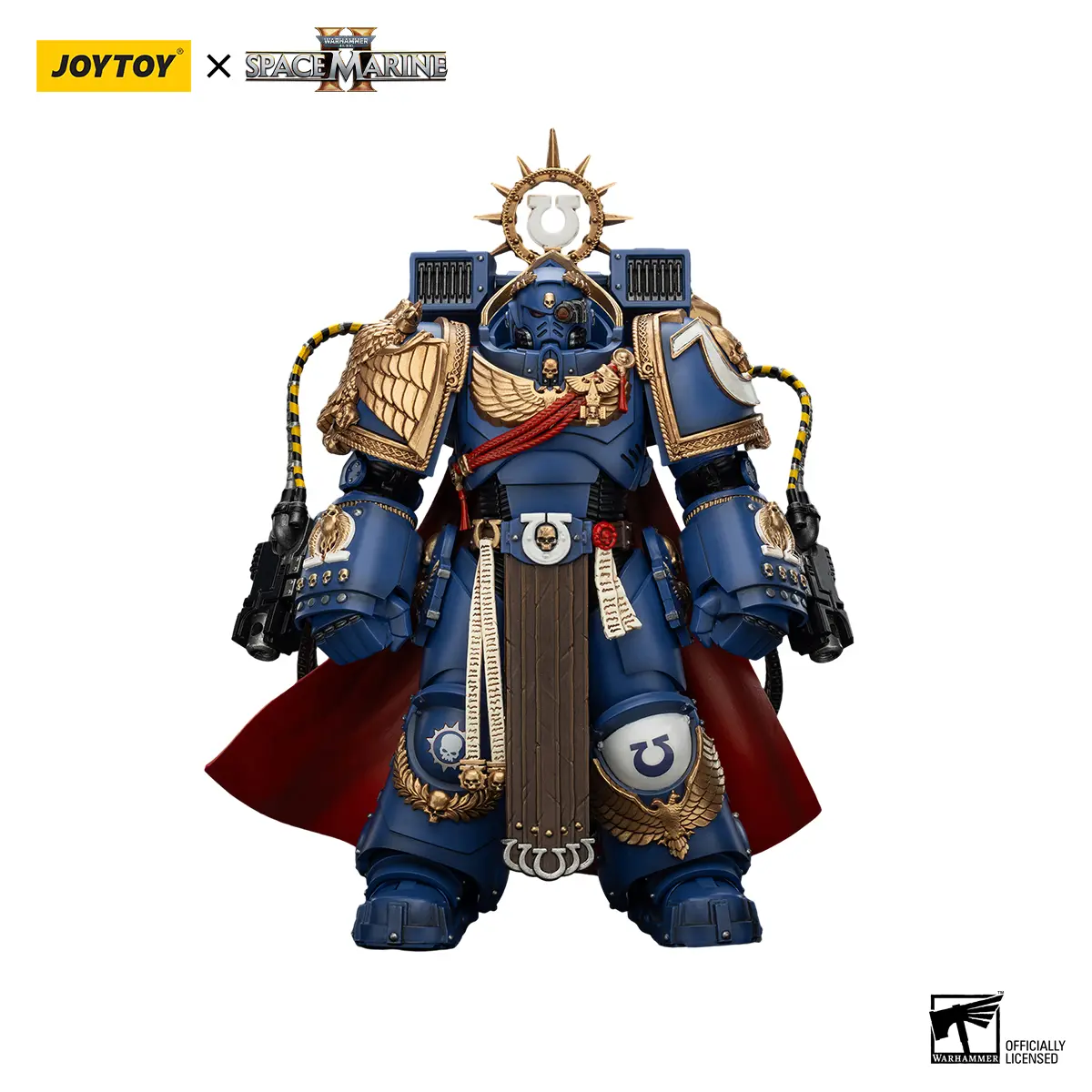 JOYTOY Warhammer 40k 1/18 Action Figures Ultramarines Marneus Calgar Chapter Master with MKX Gravis Armour and Gauntlets Realistic Multi Jointed Model Set