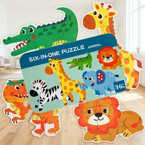 25-Piece Animal Shape Puzzle with Storage Box, Fun Pre-School Learning Tool for Boys & Girls, Classic Educational Activity