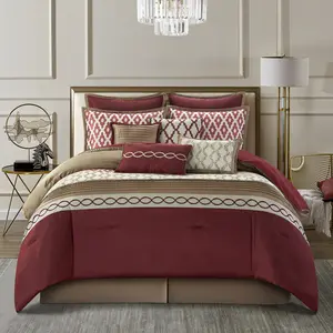 Caval Geometric Jacquard 10 Piece Comforter Set