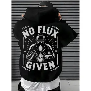 Heavyweight Pullover Hoodie with Welding Graphic Print  Perfect for Work and Casual Wear All Year Round