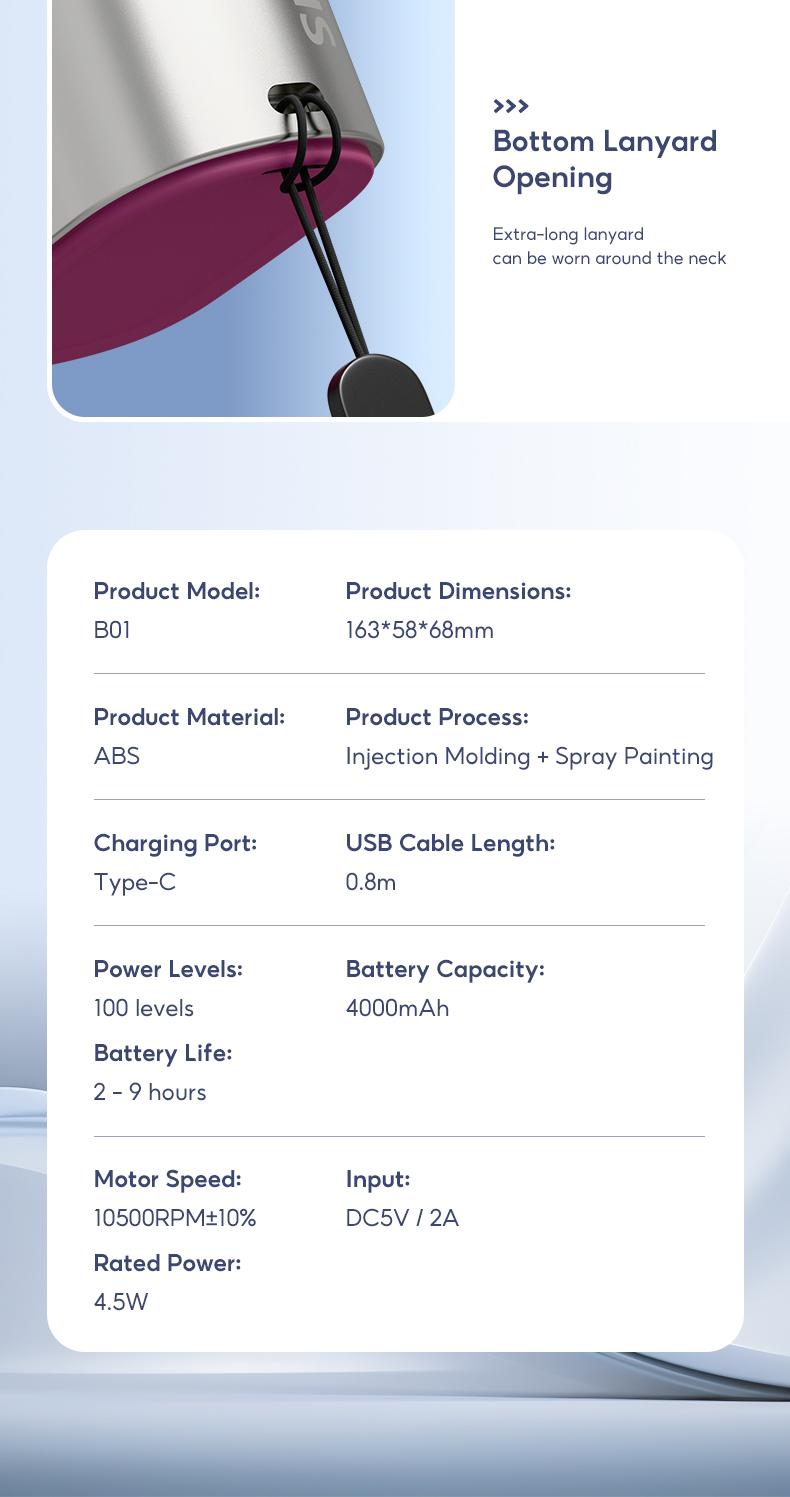 YodevoeThis portable handheld turbine fan features 100 speed settings, a built-in 4000mAh battery, and a runtime of up to 18 hours. This 3-in-1 rechargeable handheld fan utilizes turbine cooling technology and is suitable for outdoor activities.