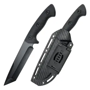 Outdoor camping knife, fixed blade knife, suitable for hiking, mountaineering adventures, survival, camping supplies, and outdoor activity tools