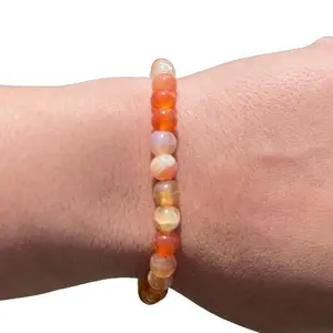 Red Carnelian “Fertility, Passion, Creativity” 6mm Energy Healing Beaded Stretch Bracelet