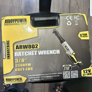 3/8" Cordless Ratchet Wrench Set, 60FT-LBS(80N.m) Electric Ratchet, 12V Extended Power Ratchet Wrench with Variable Speed, 6 Sockets, LED Light, 1/4" Adapter,1/2" Adapter,2 Batteries, Best Christmas and New Year Gift Ideas for Everyone