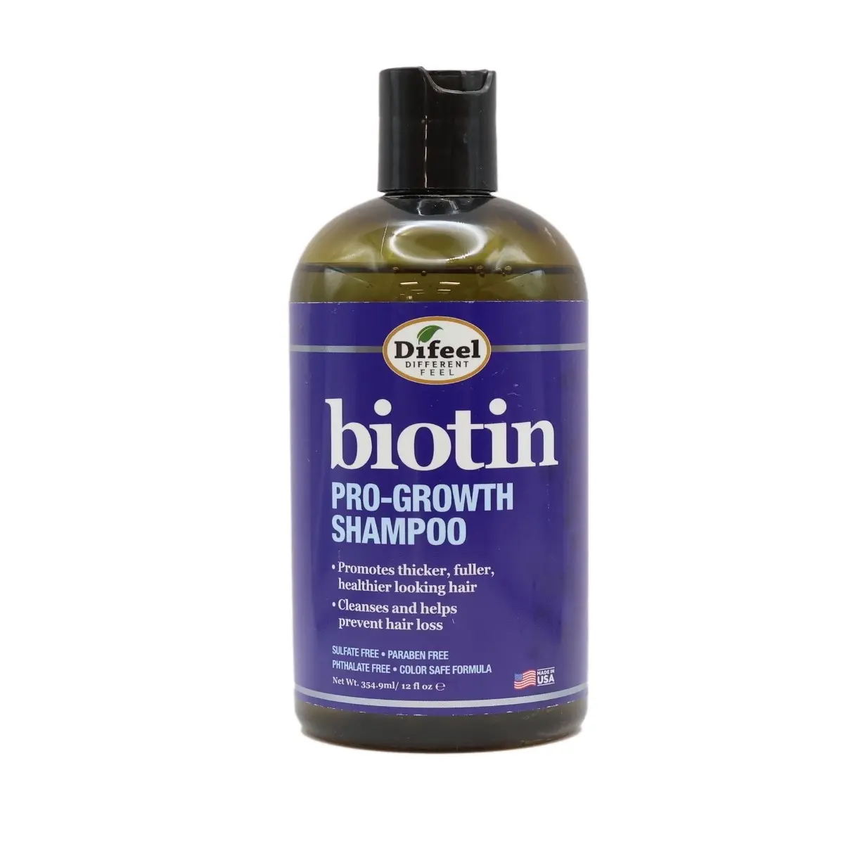 Difeel Biotin Pro-Growth Shampoo, 12 Oz., Haircare Cleanser Comfort Cleansing