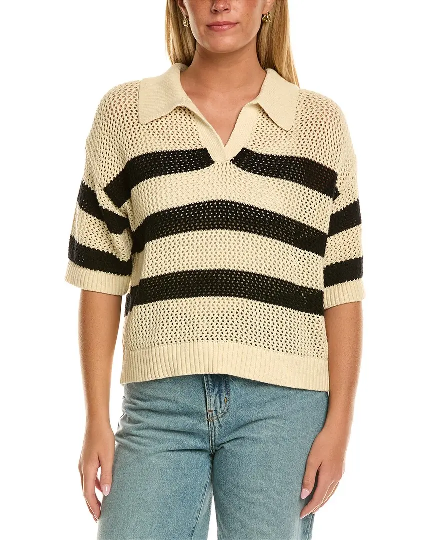 Velvet by Graham & Spencer York Cashmere-Blend Polo Sweater