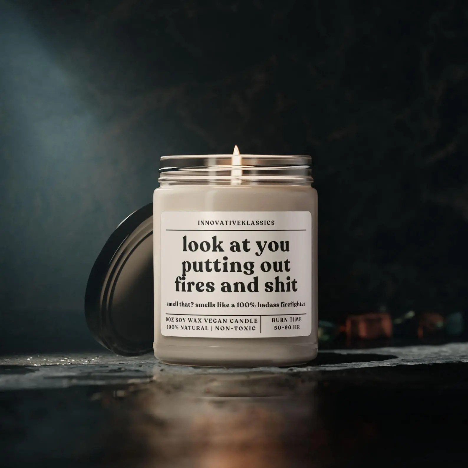 Funny Firefighter Gifts Men Women Fire Academy Graduation Gift Candle Fireman Firewoman Birthday Christmas Appreciation Future Firefighter