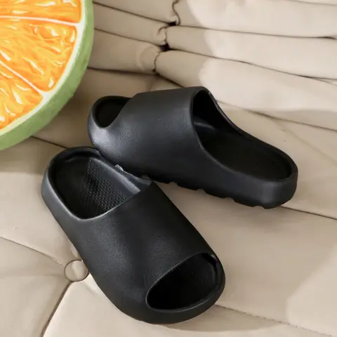 Classic Minimalist Fashionable Summer Bath Slide Slippers for Kids Toddler House Slippers Comfortable Cool for Home House Slipper Lightweight Slipper
