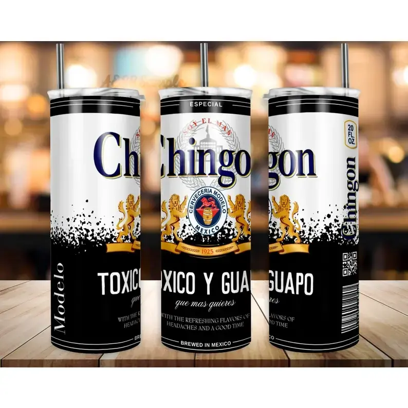 Mexico Inspired Chingon Toxico Sublimation Tumbler Design, 20oz Trendy Novelty Tumbler, High Resolution Printable Tumbler Image, Ideal Craft Pattern for Personalized Tumbler Making