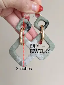 Modern bold hot style unique handmade fabric jewelry earrings
