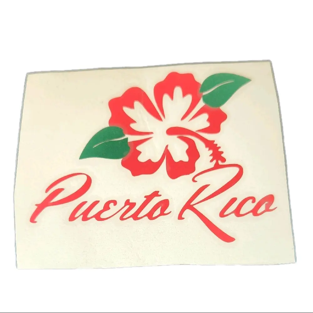 Puerto Rico Decals for Cars - Vibrant Red Flower Design - Perfect for Car Accessories and Customization