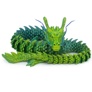 90cm/35.4inch Ultra Large 3D Printed Dragon, Jointed Finger Dragon, Articulating Animal Figurines, Collectible Figurines, Home Office Desktop Wall Decor, Birthday Christmas Gift, Abs Material