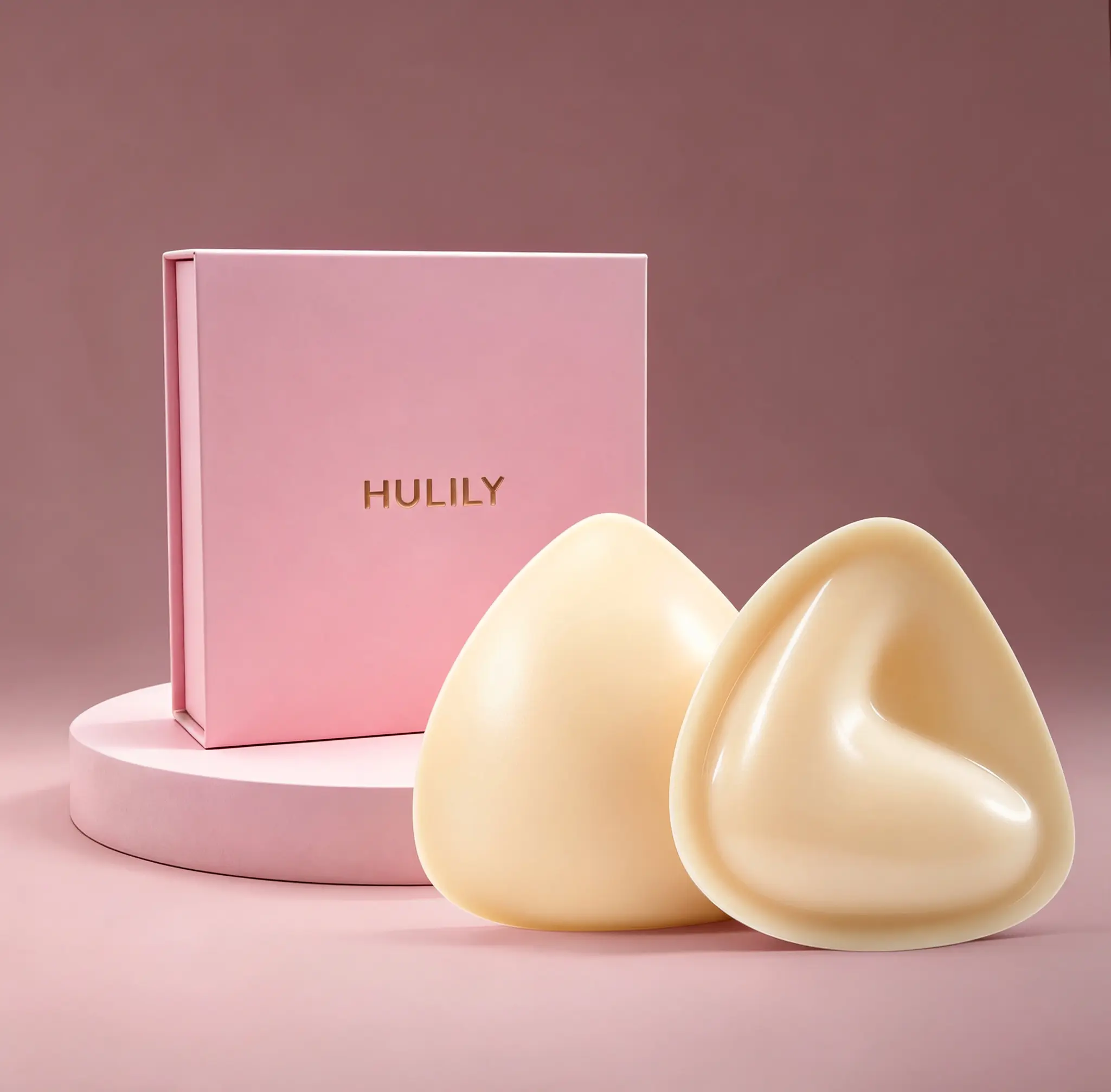 Hulily Pink Round Thin Double-Sided Sticky Bra Liner for Women – Pushup Inserts, Reusable, Adhesive/Invisible Lift/Mini Invisible Breast Support Bra Inserts & Padding, Ideal for Bridal Wear, Strapless Lingerie, Adhesive Breast Support Bra Inserts & Paddin