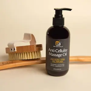 Naturals Cellulite Massage Oil 8oz - Smooth the Appearance of Cellulite - Body Care & Skin Care Massage Oil - Topical Collagen and Plant Stem Cell Body Oil to Restore Texture and Elasticity - Soothing Body Oil