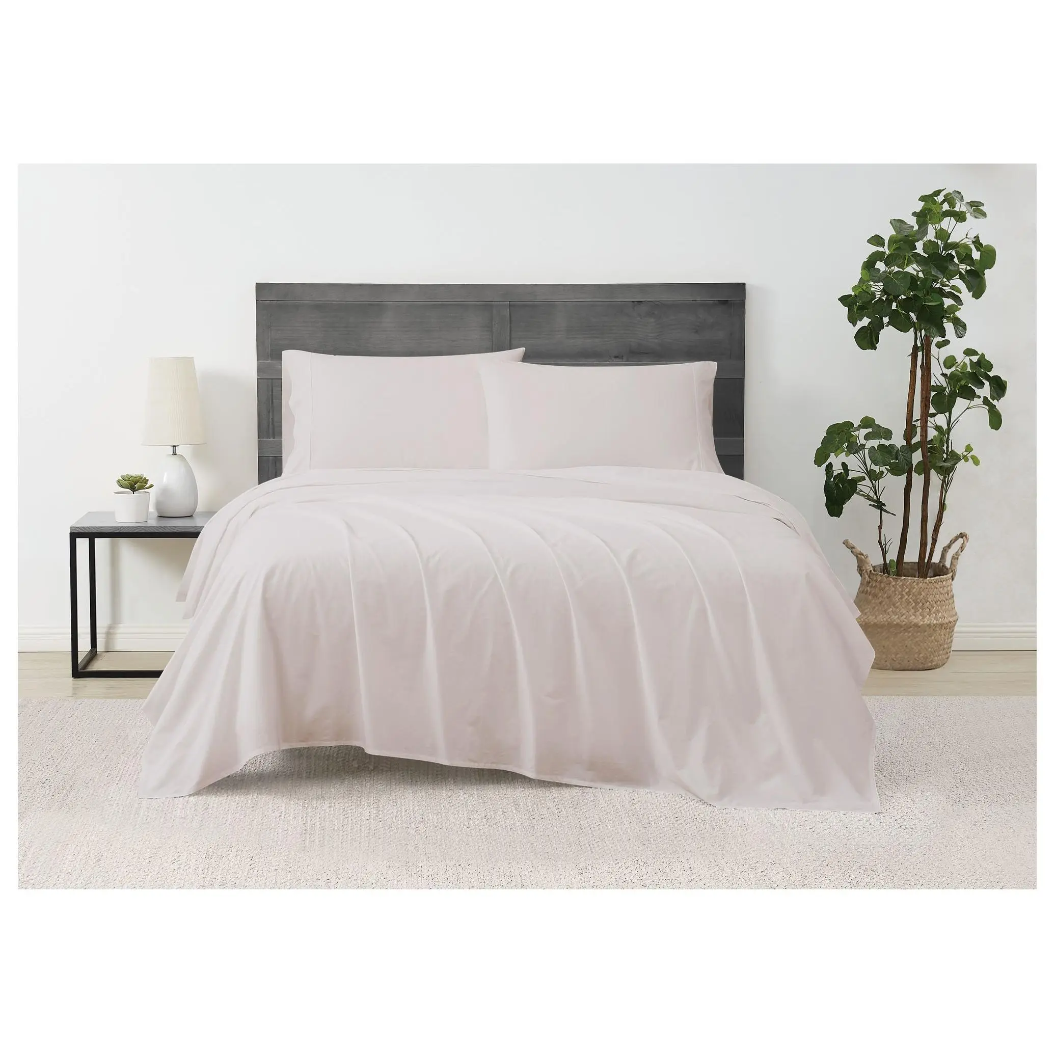 Cannon Solid Percale 4-Piece Full Sheet Set