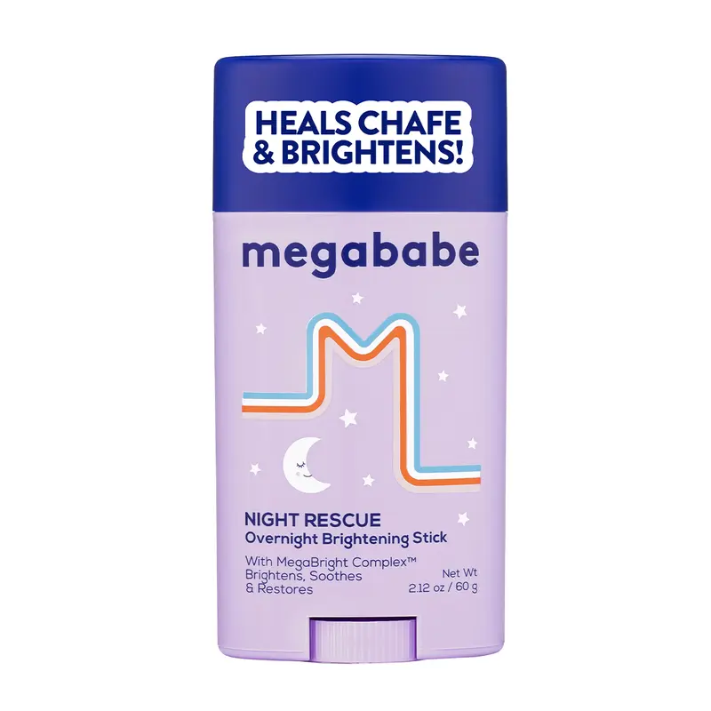 Megababe Scented Night Rescue Overnight Brightening Stick - 2.12 oz Adult Botanicals Lavender Exfoliating Body Care for Sensitive Skin, Hydrating Aroma-Infused Skincare to Restore, Brighten, Soothe Chafe Irritation, Target Dark Spots