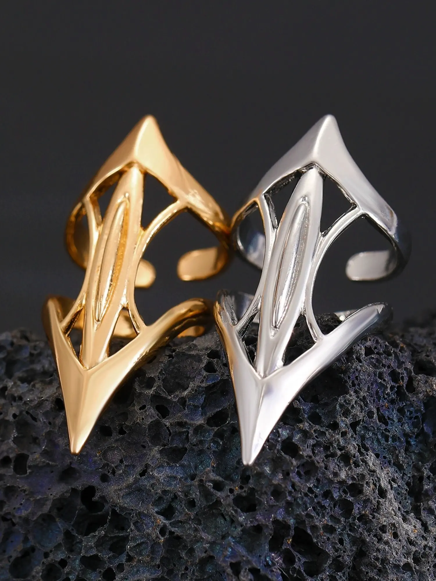 1pc Finger Claw Cosplay Claw Ring Adjustable Open Claw Ring Full Finger Set Metallic Metal Nail Punk Rock Fingertip Braided Hair Parting Tool Party Accessories For Holiday Party Decoration Unisex